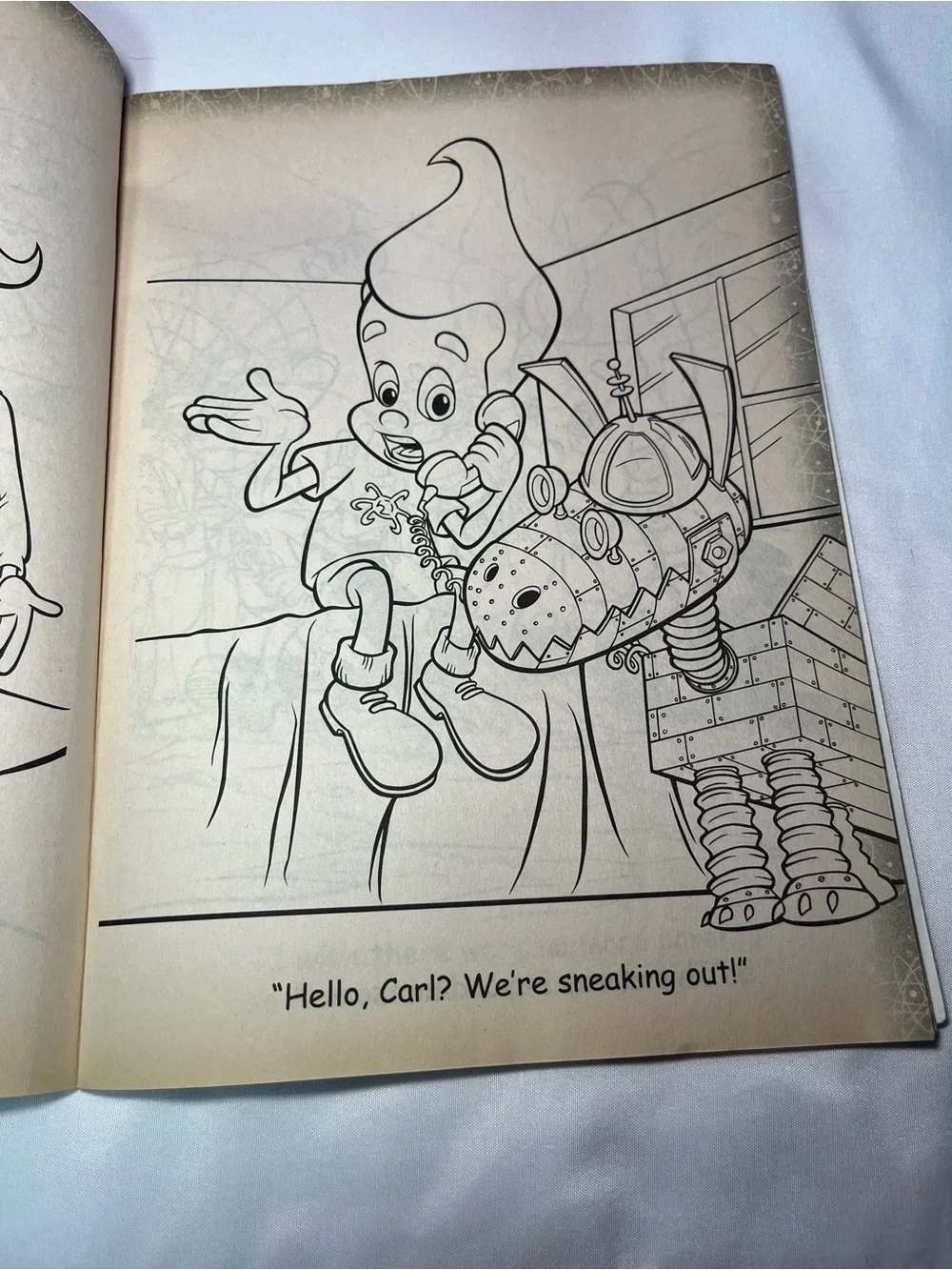Vintage 2001 Jimmy Neutron “Blast Off” Coloring & Glow In The Dark Sticker Book